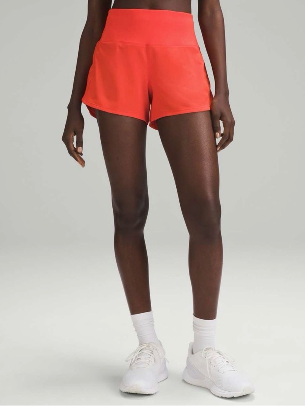 Lululemon Speed Up High Rise Lined Shorts 4” Solar Orange Size 2